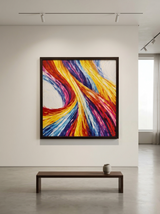Currents of Radiant Energy – Digital Artwork by Debashis Sen (24 × 24 Inch)