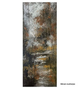 Premium Original Vertical Landscape Art – Canopy Reflection by Vikram Kumar Mukherjee (20"x10" Acrylic Impasto on Paper)