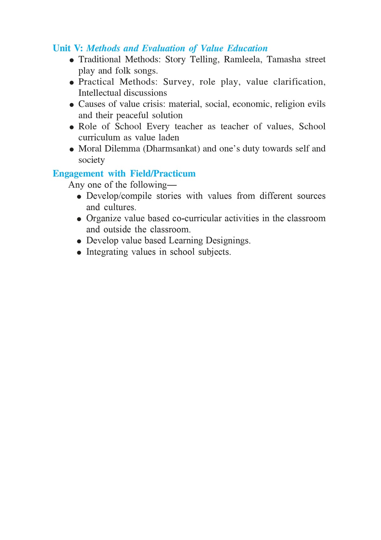 4th Semester BEd Scholar: Peace and Value Education