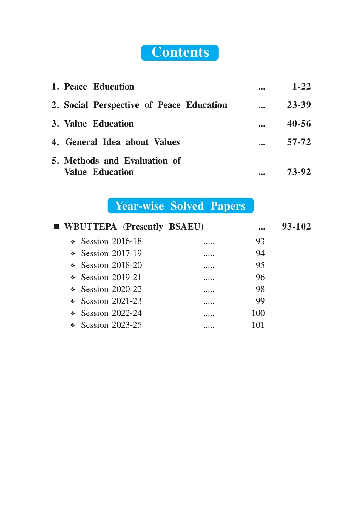 4th Semester BEd Scholar: Peace and Value Education