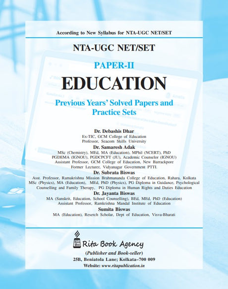 NTA-UGC-NET/SET Education (Paper-2) Previous Years’ Solved Papers and Practice Sets (English Version) - Retail Maharaj