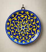 Royal Mandala Jaipur Blue Pottery Hand-Painted Wall Plate (10 Inch)