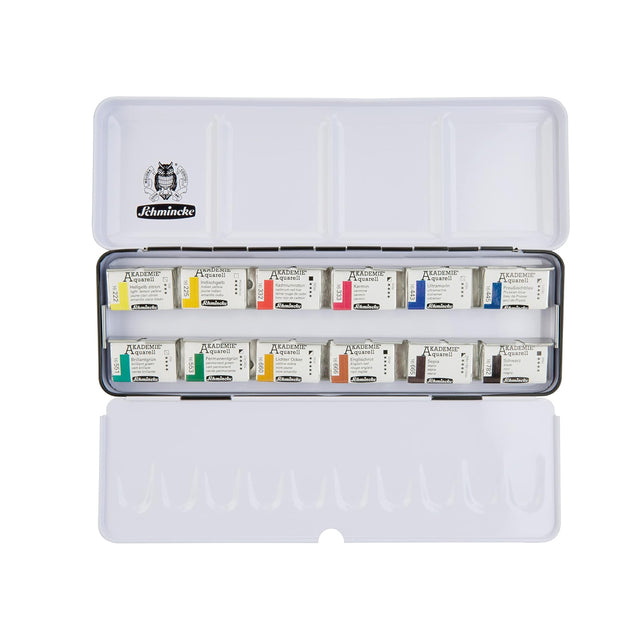 Schmincke Akademie Aquarell Watercolour Pan Sets for Beginners and Students - Retail Maharaj
