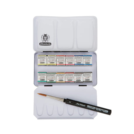 Schmincke Horadam Aquarell Professional Watercolour Pan Sets in Metal Case - Retail Maharaj