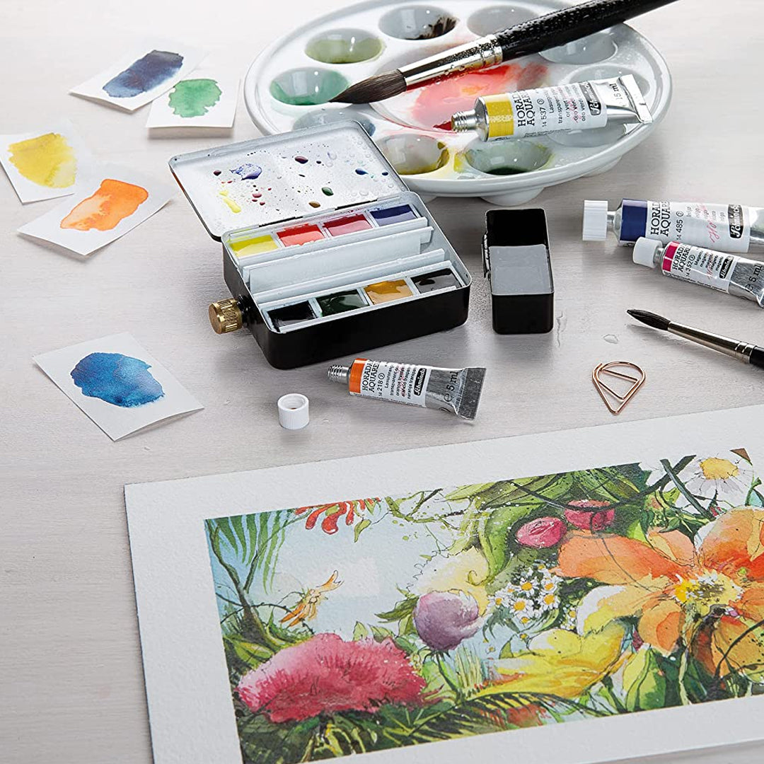 Schmincke Horadam Aquarell Professional Watercolour Pan Sets in Metal Case - Retail Maharaj