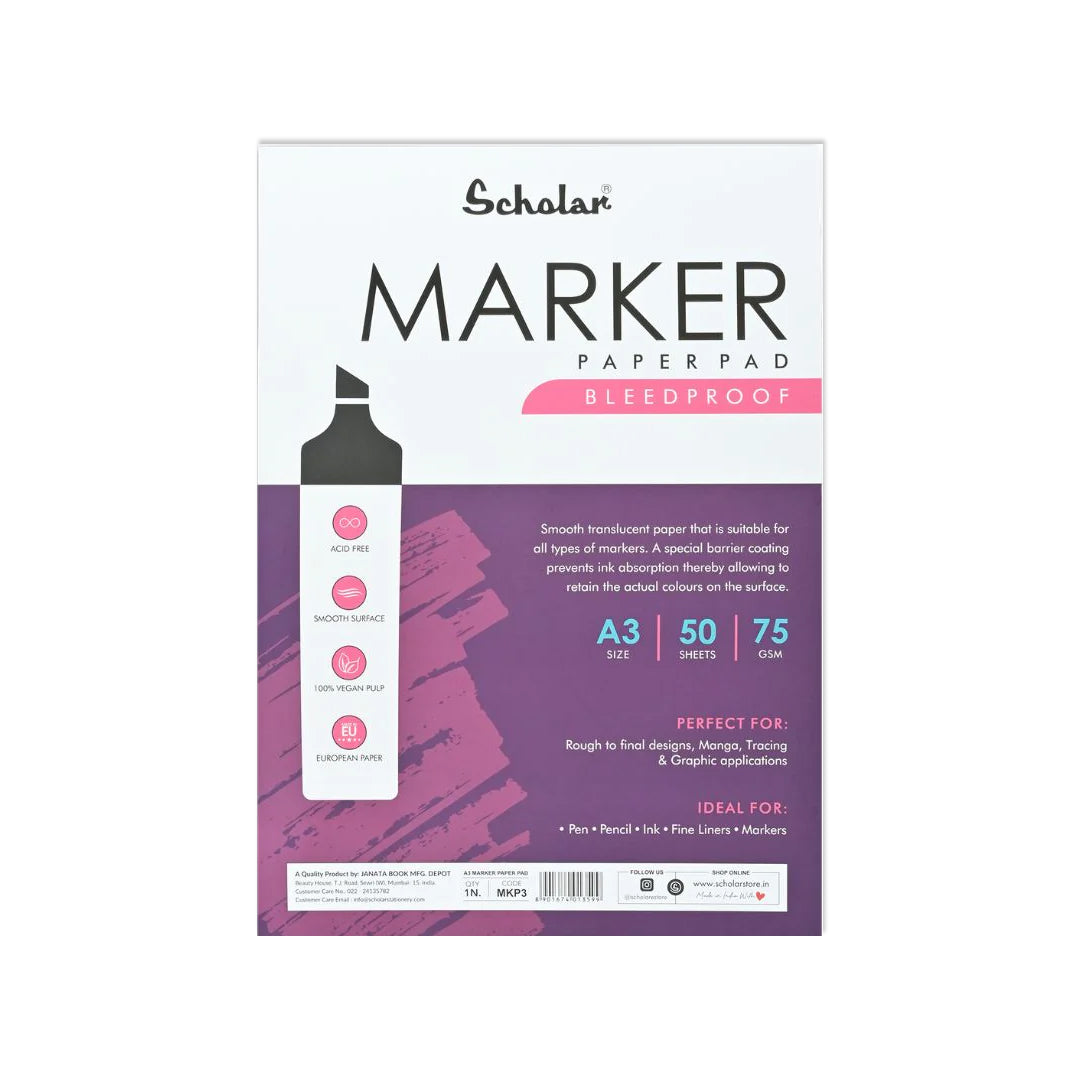 Scholar Marker Paper Pad 75 GSM – A3 / A4 - Retail Maharaj