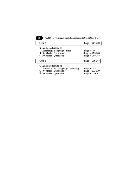 ABC of Teaching English Language (SEC), Semester-3, C.U (English Version) - Retail Maharaj