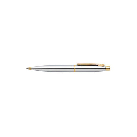 Sheaffer VFM 9422 Polished Chrome Gold-Plated Trim Ball Pen with A6 Notebook - Retail Maharaj