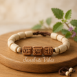 Ram Krishna Hari Carved Tulsi Bead Adjustable Bracelet – Spiritual Bracelet for Devotees - Retail Maharaj