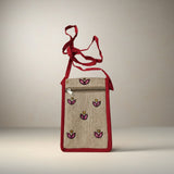 Handmade Madhubani Mobile Pouch – Jute Mithila Art Phone Bag | Eco-friendly Folk Art Accessory - Retail Maharaj