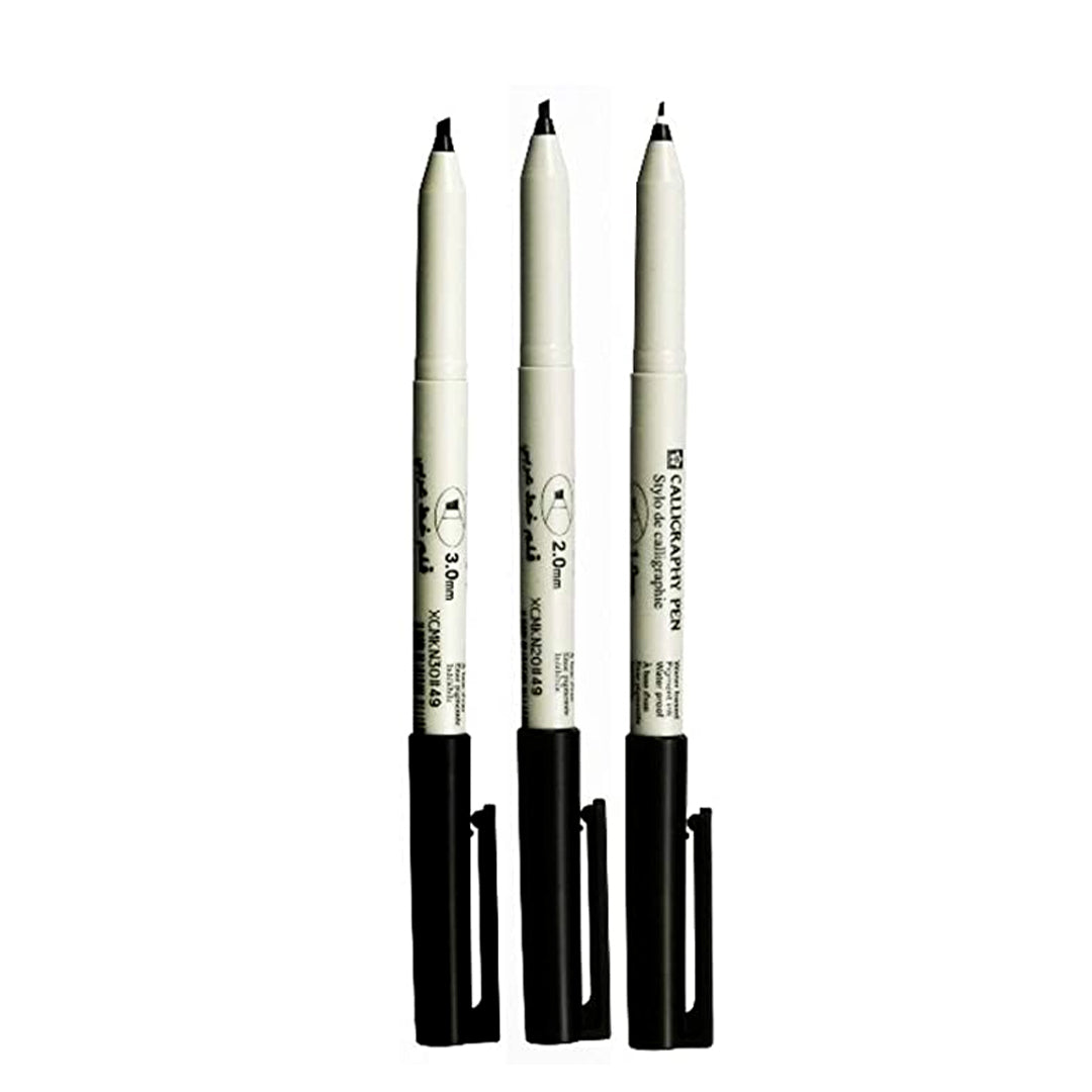 Sakura Calligraphy Ink Pens Set of 3 with Chisel Tips - Retail Maharaj