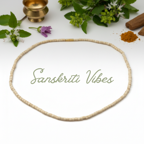 Original Tulsi One Round Kanthi Mala – Sacred Neckwear for Devotion and Spiritual Practices - Retail Maharaj