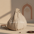 Grey Cotton Japa Bead Bag | Premium Plain Chanting Bag | Handcrafted Meditation & Pooja Mala Bag - Retail Maharaj