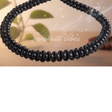 Chain Pattern Black Tulsi Beads One Round Kanthi Mala – Classic Elegant Design for Spiritual Devotion - Retail Maharaj
