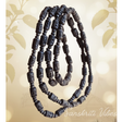 Ram Carved Black Three Round Tulsi Kanthi Mala – Sacred Mala for Spiritual Devotion - Retail Maharaj