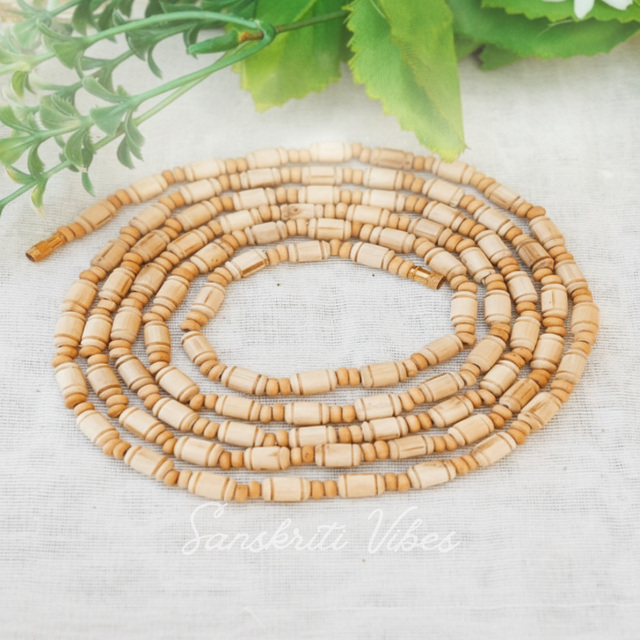 Three Round Original Tulsi Kanthi Mala – Super Fine Quality Tulsi Beads for Spiritual Practices - Retail Maharaj