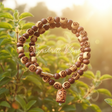 Om Naam Tulsi Beads Beautiful Design Kanthi Mala – Spiritual Neckwear for Meditation and Devotion - Retail Maharaj