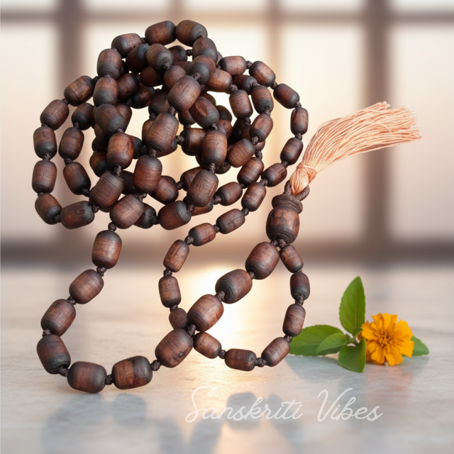 108 + 1 Guru Bead Original Tulsi ISKCON Japa Mala – Premium Quality 14mm Beads for Chanting & Meditation - Retail Maharaj