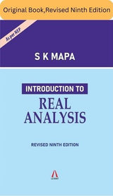 Levant Books Introduction to Real Analysis Revised Ninth Edition | Original Book by S. K. Mapa | English Version | As per NEP | 2025 Updated Study Textbook for Real Analysis - Retail Maharaj