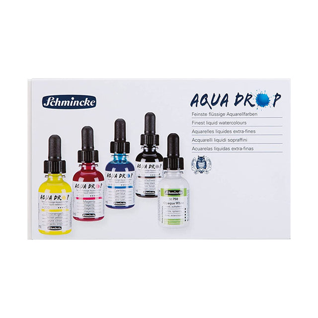 Schmincke Aqua Drop Liquid Watercolour Sets (5 × 30ml) - Retail Maharaj