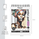 Scholar Maestro Wire Bound Artist Sketchbook 270 GSM Heavyweight Paper Pad - Retail Maharaj