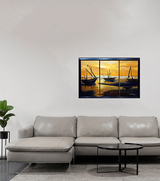 Hymne to the Sea Original Oil Triptych Painting by Rakhi Mukherjee