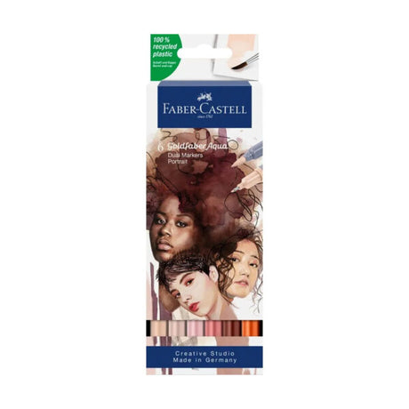 Faber Castell Goldfaber Aqua Dual Tip Watercolour Marker Set Brush and Fineliner - Retail Maharaj