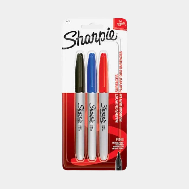 Sharpie Fine Marker Set of 3 Assorted for Detailed Marking and Crafting - Retail Maharaj