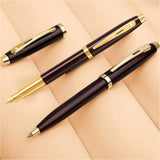Sheaffer 100 Coffee Brown Ballpoint Pen with PVD Gold Tone Trim - Retail Maharaj
