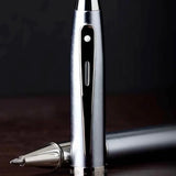 Sheaffer 100 Rollerball Pen Black and Brushed Chrome Gift Edition - Retail Maharaj