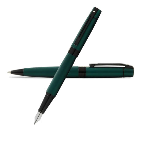 Sheaffer 300 Lacquer Fountain Pen Matte Green with Black Trim - Retail Maharaj