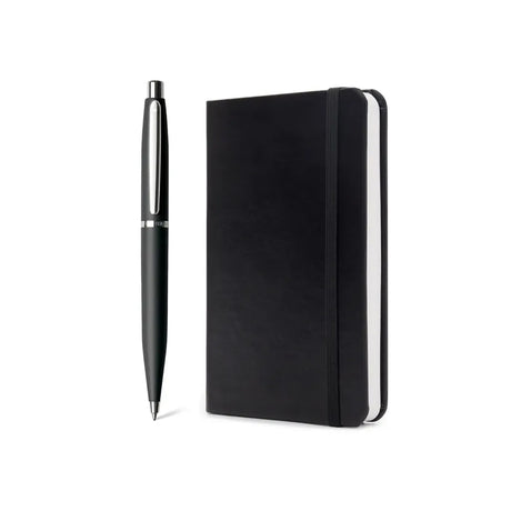 Sheaffer VFM Ballpoint Pen and Small Notebook Gift Set Matte Black Chrome Trim - Retail Maharaj