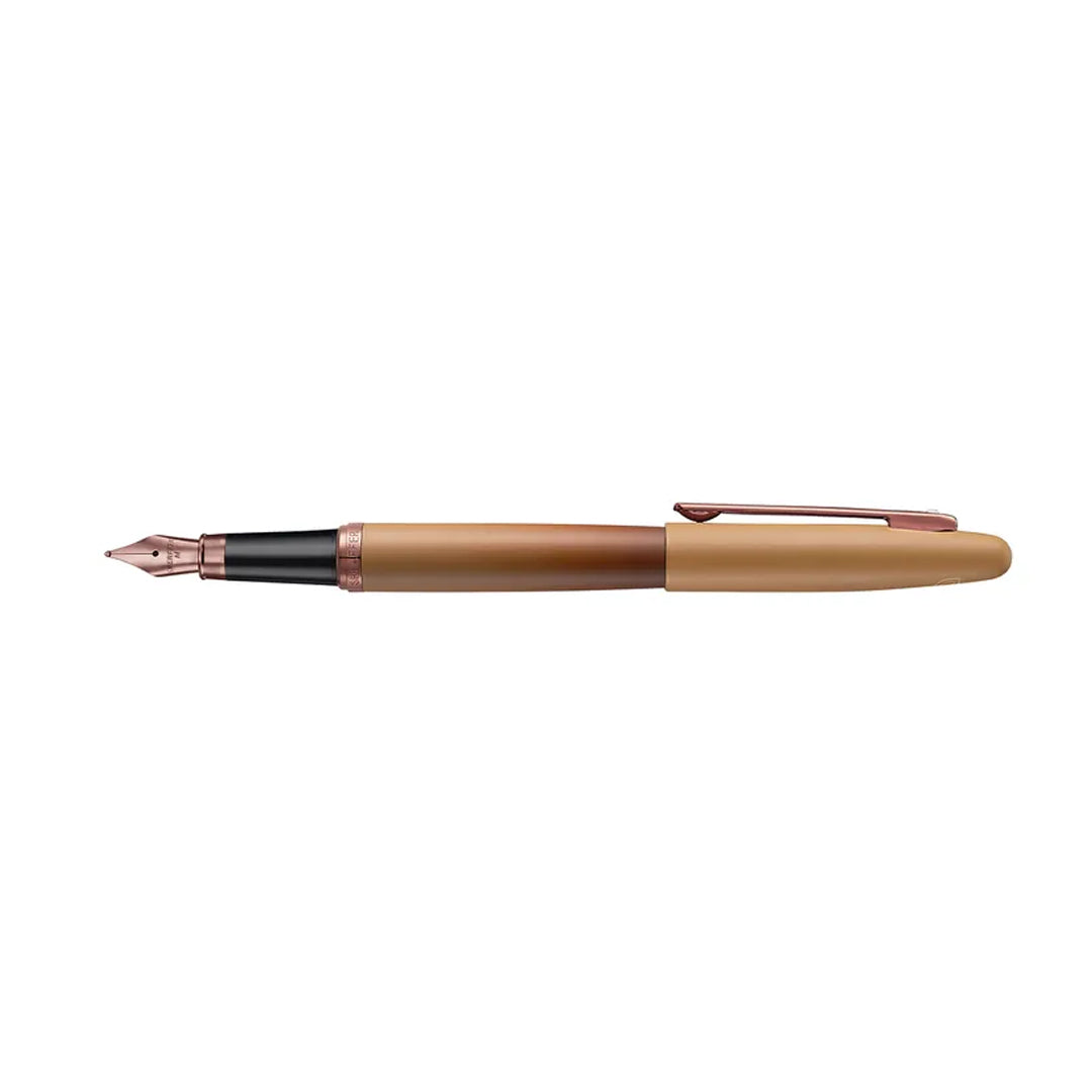 Sheaffer VFM 9428 Coffee Edition Matt Brown Pen with Regal Brown PVD Trims - Retail Maharaj