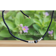Black Stone with White Moti Tulsi Kanthi Mala | Handcrafted Spiritual Necklace for Peace, Purity and Protection - Retail Maharaj