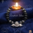 Narasimha Kavach with Black Tulsi Beads Bracelet in Silver – Divine Protection Jewelry - Retail Maharaj