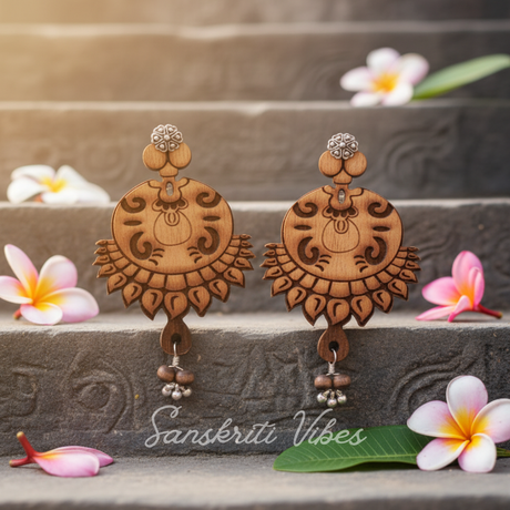 Beautifully Designed Sterling Silver Attractive Dangler Earrings – Elegant Spiritual Jewelry - Retail Maharaj