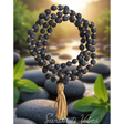 Krishna Spatika Mala Krishna Shaligram Mala 108+1 Beads Spiritual Healing Mala for Puja Meditation and Daily Wear - Retail Maharaj