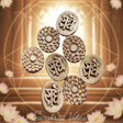 Original Tulsi Basil Earrings – 1 Pair 14mm Sacred Tulsi Wood Studs for Shri Radha Devotees - Retail Maharaj