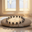 Silver Capping Black Shyama Tulsi Bracelet – Spiritual Elegance - Retail Maharaj