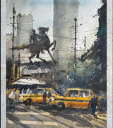 Premium Heritage Cityscape – "Shyambazar Netaji Murti" A3 Watercolour