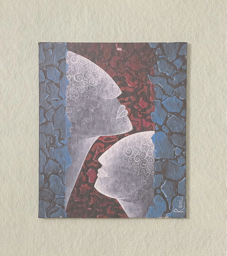 Premium Original Abstract Portraiture – "Silent Dialogue"
