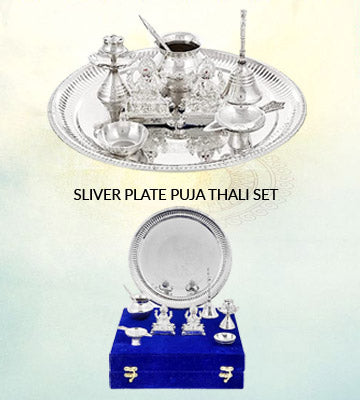 Divya Shubham Silver Plated Puja Thali Set - Retail Maharaj