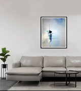 Solitary Drift Original Acrylic Canvas Painting by Rakhi Mukherjee
