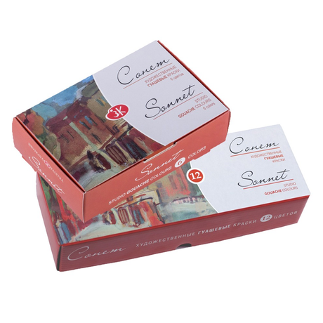 Sonnet Gouache Colours Set of 6 & 12 - Retail Maharaj