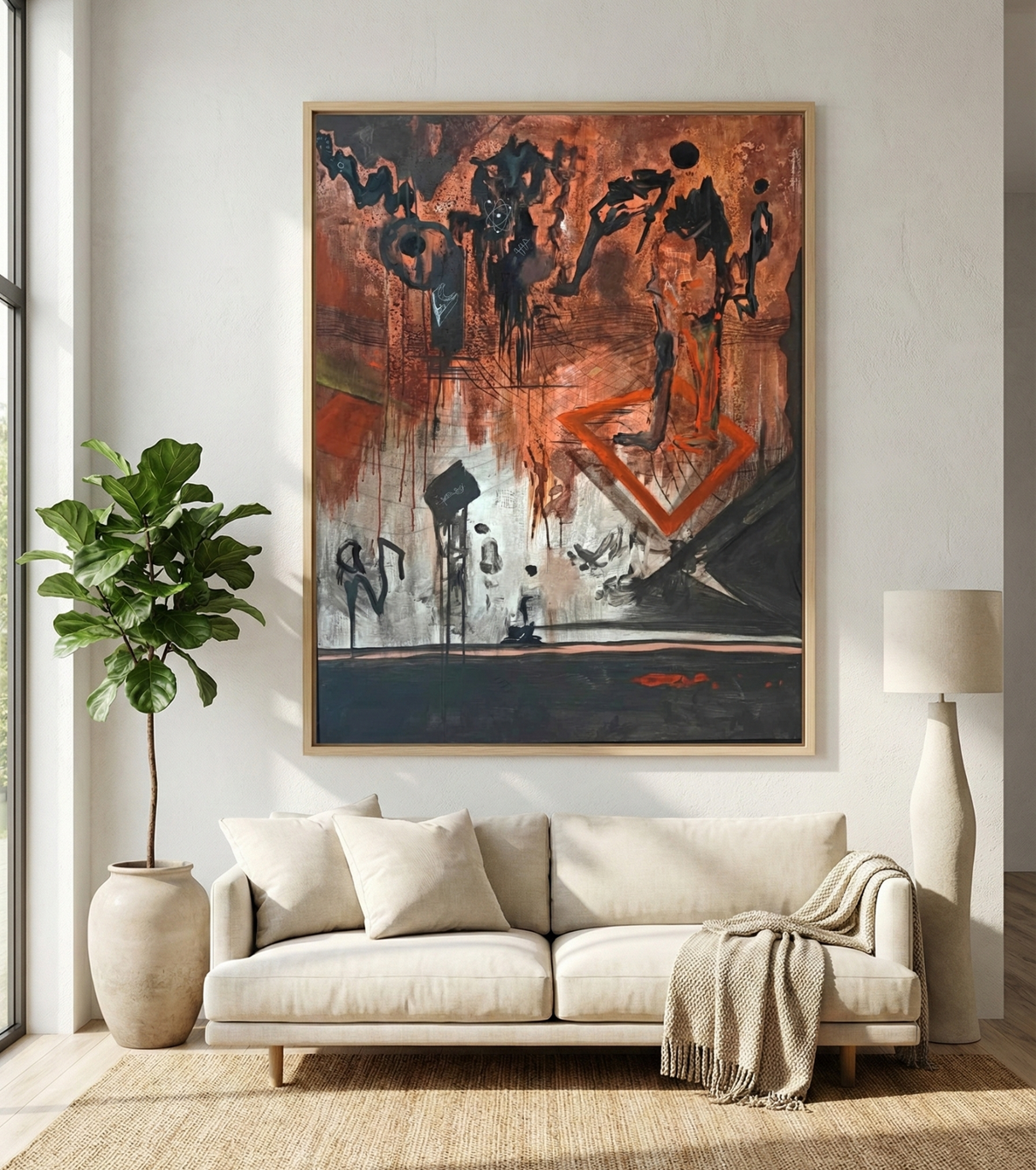 Premium Large Abstract Fine Art – "Space Time"