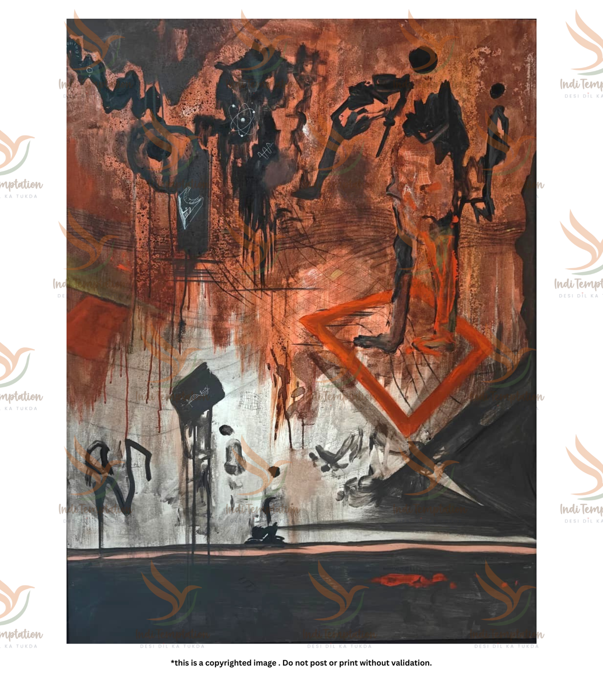Premium Large Abstract Fine Art – "Space Time"