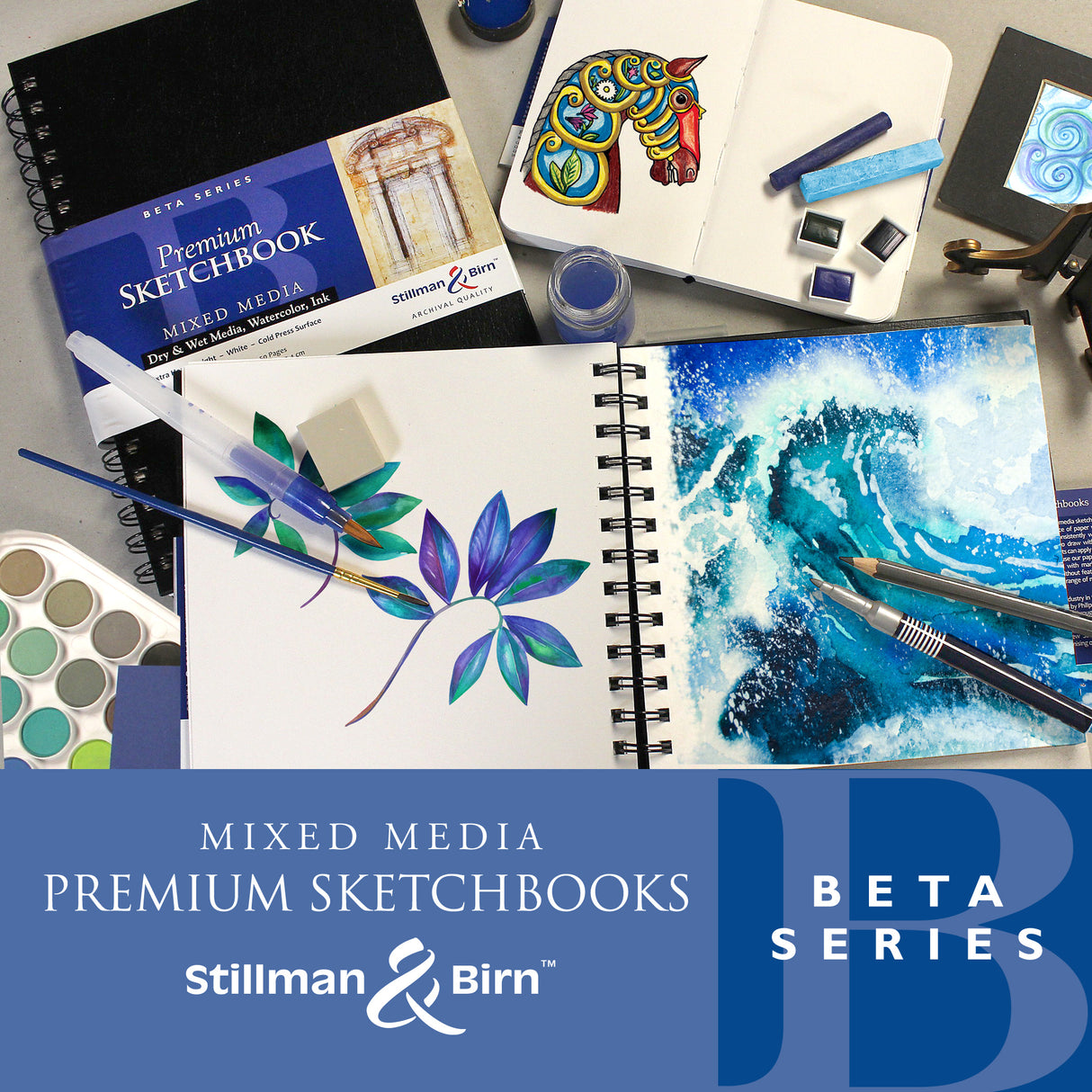 Stillman and Birn Beta Series Extra Heavyweight Sketchbook for Watercolor and Mixed Media - Retail Maharaj