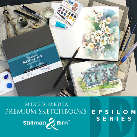 Stillman and Birn Epsilon Series Smooth White Sketchbook for Pen Ink and Mixed Media - Retail Maharaj