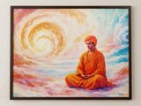 Stillness Within the Infinite – Digital Artwork by Debashis Sen (36 × 27 Inch)