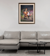 Strength In Tenderness – Original Oil Canvas Painting by Rakhi Mukherjee (14 × 18 Inch)